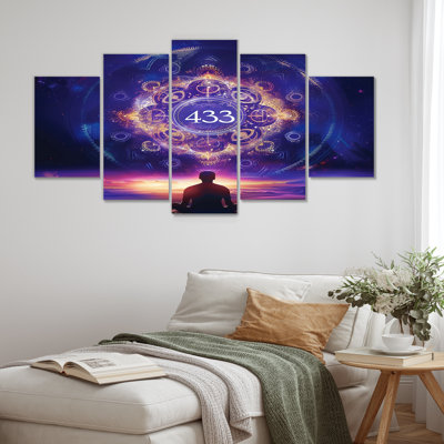 «The Almost Secret Of The Universal Light», art mural méditation 5 pièces