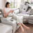 Oversized 5-seater Dual Power Reclining Sectional Sofa With Console/cup Holders, Bluetooth Speakers & Storage, Leathaire Upholstery, Light Gray-295735376