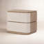 Mariella Nightstand-Beige Painted Linen