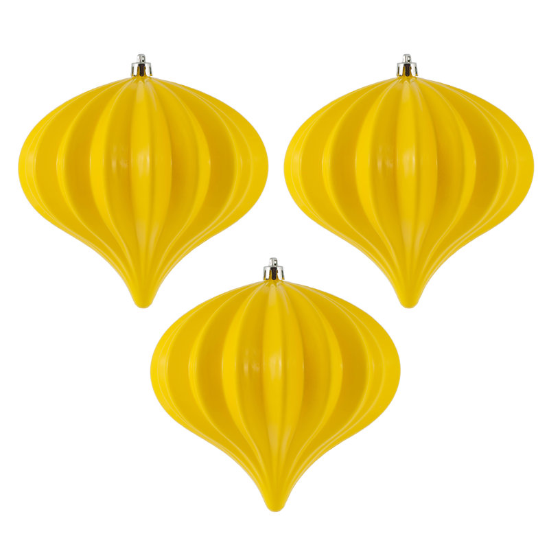 Ornement de Noël 5,7 po UV, Jaune