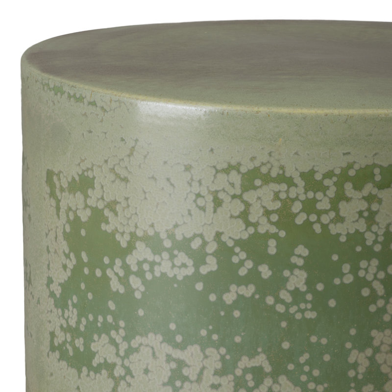 Tabouret d'appoint Moyrin, Vert moucheté