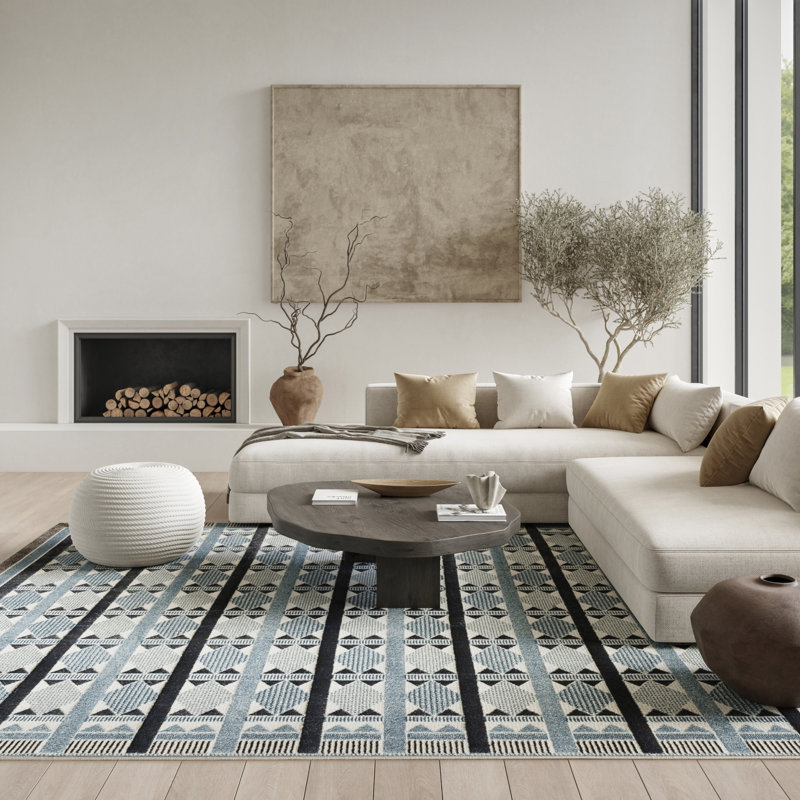 Tapis bleu Maridee, Rectangle 8 pi x 10 pi