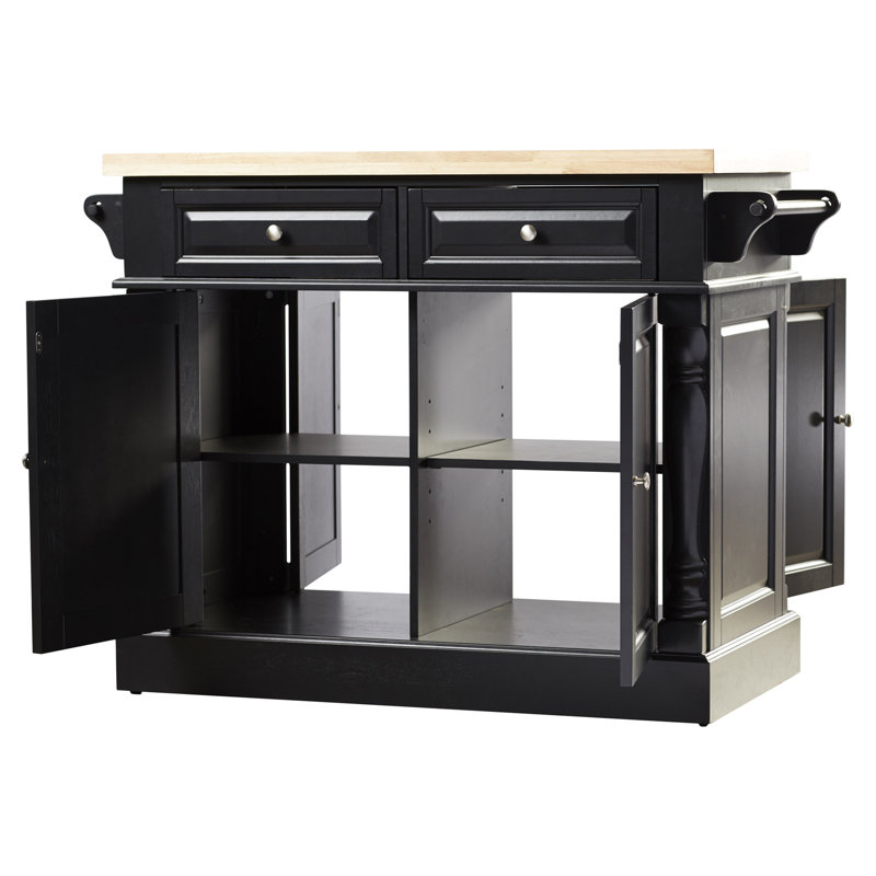 Diamondback Kitchen Island, Black