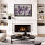 Œuvre d'art mauve lavande mauve sur fond effet bois, images murales rétro rustiques, impression sur toile encadrée-899922249-807997928-825709750