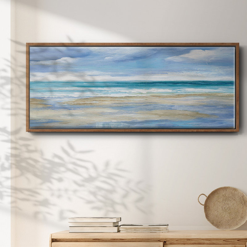 Washy Coast I - toile encadrée, H 20 po x l 50 po