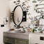 Armoire de salle de bain 31,5 po en métal noir mat avec miroir et tablettes réglables