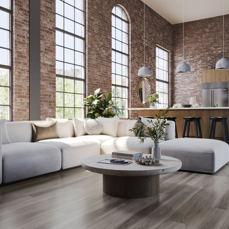Heights XL 9x60 Matte LVT Rigid Core Click Lock Luxury Vinyl Plank, Gray Wood