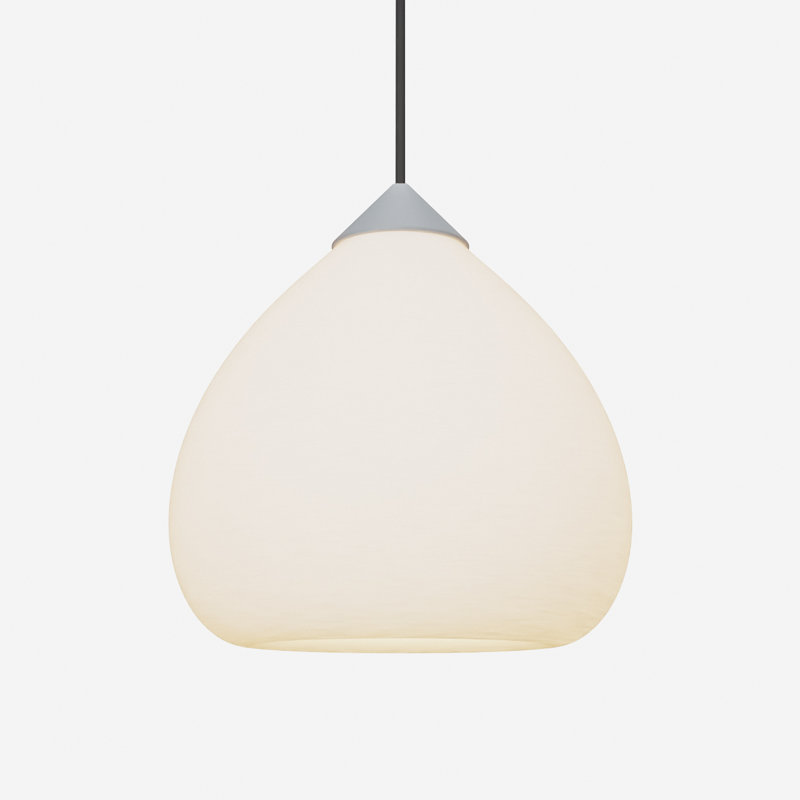 Gulp Pendant Light, 14.6" H x 9.45" W x 9.84" D, Black, Blossompink