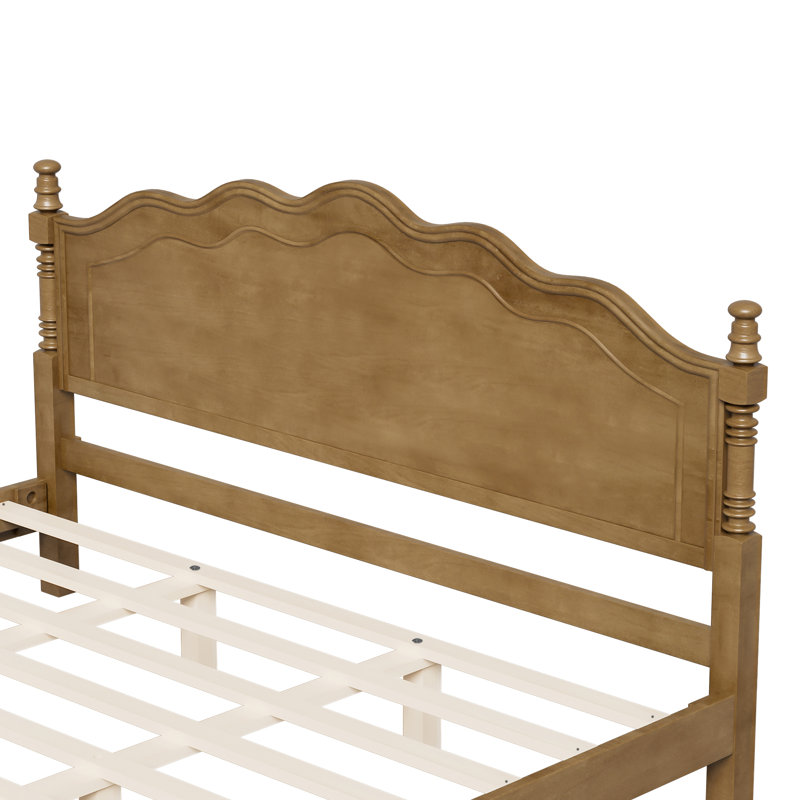 Lit plateforme Henry King, King, Chêne foncé