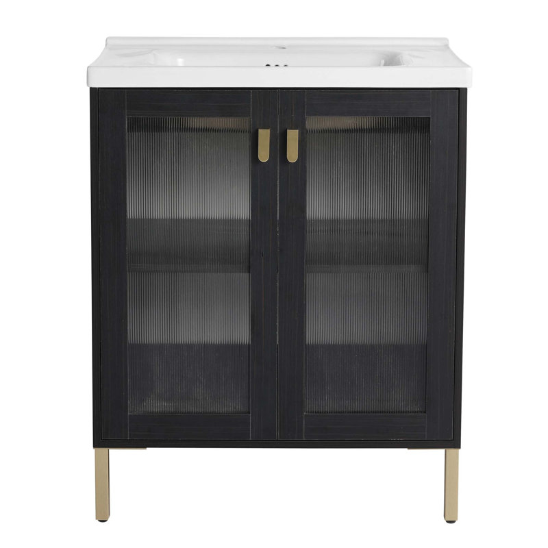 Meuble-lavabo simple 18,5 po avec dessus Awaah
