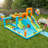 Mega Multi-Function Inflatable Water Park Bounce House With Extra-Long Slip-N-Slide