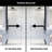 Meridian 34" W x 74" H Fixed Framed Shower Screen with 3/8" Glass-99084403