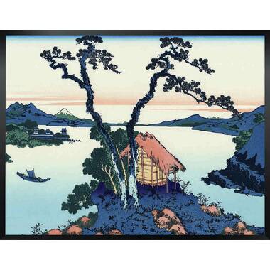 Vault W Artwork Japanese Boats On The Waves Framed On Paper by Katsushika Hokusai  Print