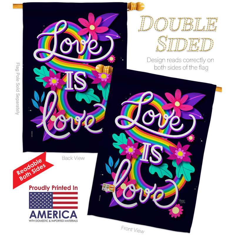 Double Sided Polyester, 40" H x 28" W