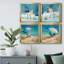 Bay Shore Sandpiper I - Ensemble de 4 peintures sur toile encadrées-1768564822-1768564825