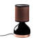 Lampe de table moderne avec corps en métal, couleur noire, 6,7 x 6,7 x 13,0 pouces | Capuchon en tissu, H 5,5 po de diamètre: 6,3 po | Douille E27 (40 W maximum, ampoule non incluse) | Éclairage élégant et fonctionnel pour la maison et le bureau-929145869-929145870