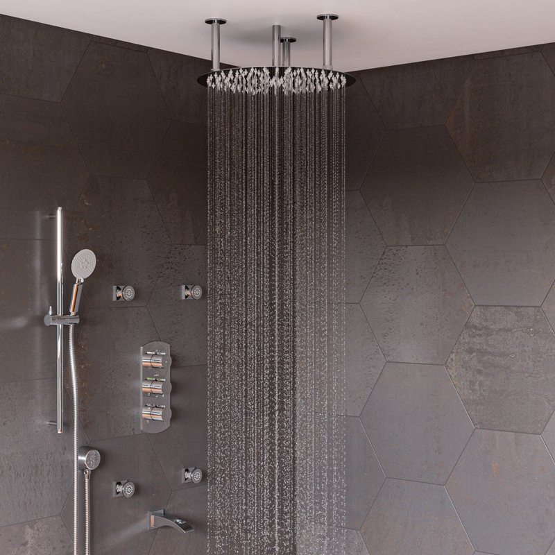 Rain Rain Shower Head 1.8 GPM GPM, Polished Stainless Steel
