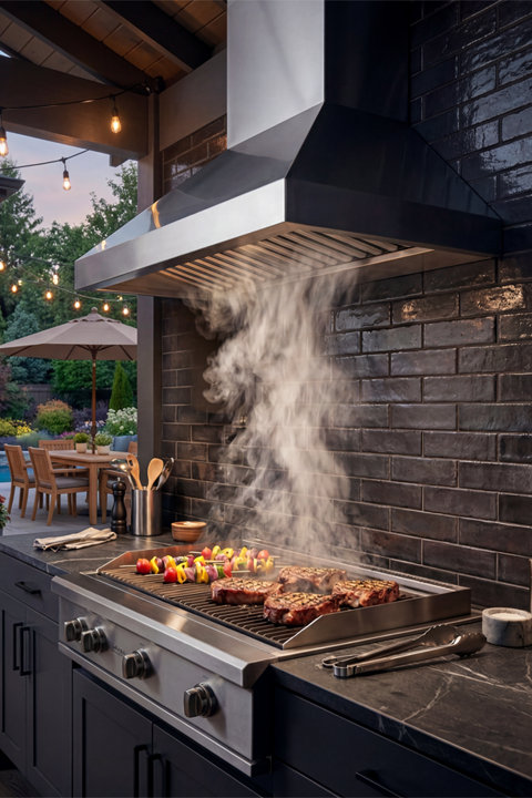 Outdoor BBQ Hoods