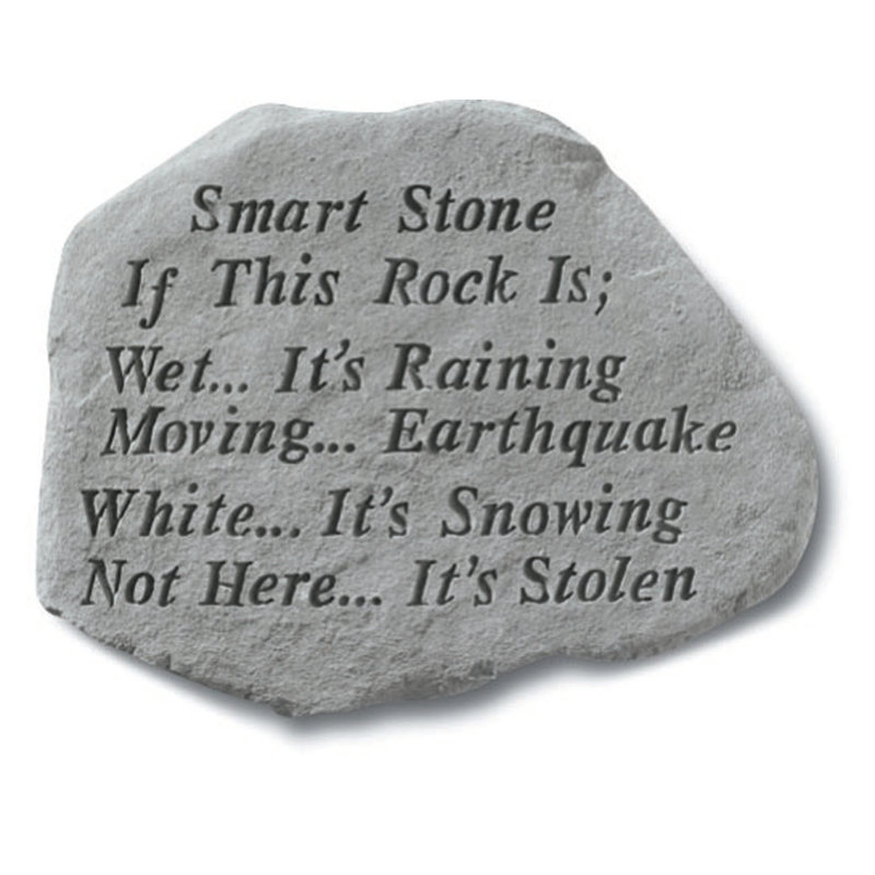 «Freidy Ishaun If This Rock Is Wet Its Rain», pierre de jardin
