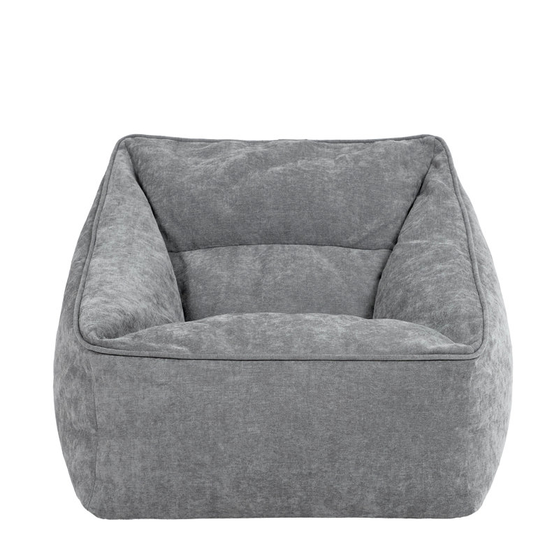 Natalia Armchair Bean Bag, Grey, Chenille