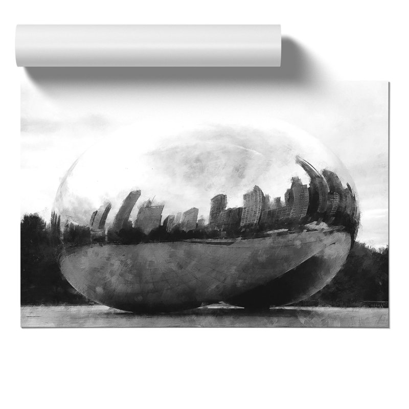 The Bean In Chicago - No Frame Print, 21cm H x 30cm W x 0.1cm D