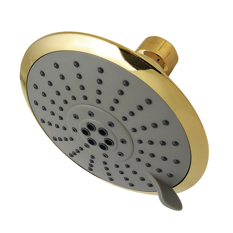 Pomme de douche ronde en ABS 5 fonctions Kingston, Laiton poli