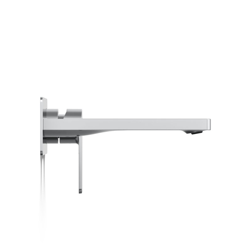 Parallel Wall-Mount Single-Handle Bathroom Sink Faucet, Polished Chrome