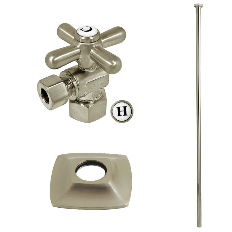 Ensemble de garniture de toilette Kingston, Nickel brossé