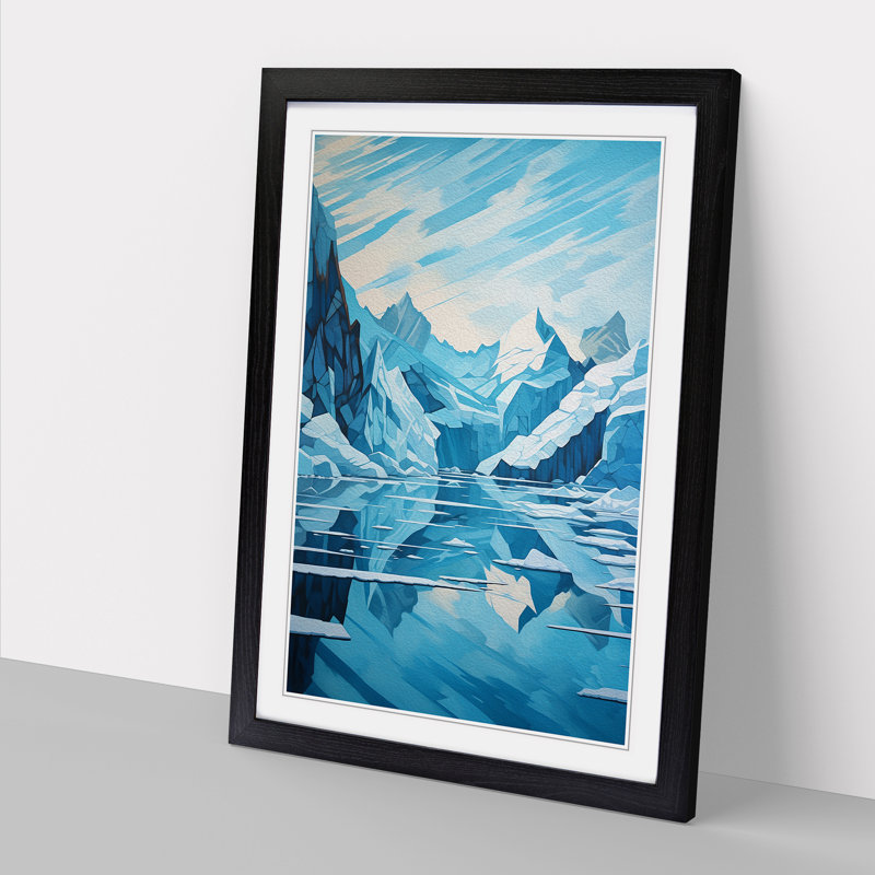 Glacier Orphism - Single Picture Frame Print on Wood