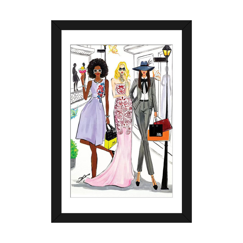 « magasiner day », reproduction d’impression sur toile, H 32 po x l 24 po x P 1 po, Papier d'art encadré noir, Blanc