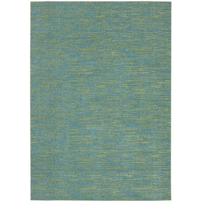 Tapis bleu nautique Yolonda, Rectangle 5 pi x 7 pi