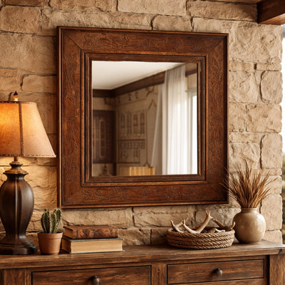 Sierra Heritage Tooled Leather Mirror