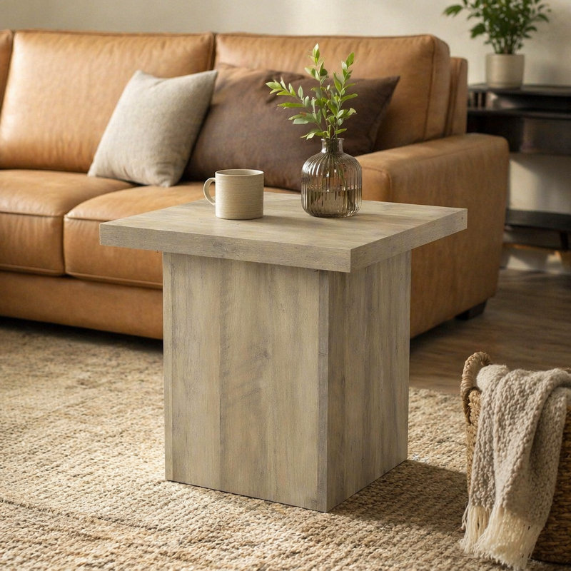 Eldridge Distressed Pine End Table, Natural