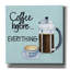 Art mural sur toile Winston Porter «Coffee Avant Tout Bleu» par Kathleen Parr-1800034613