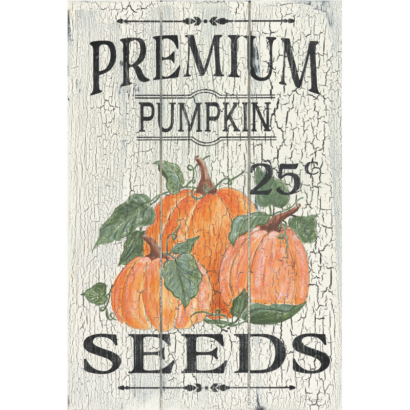 Graines de citrouille, H 48 po x l 32 po, Toile tendue, Non