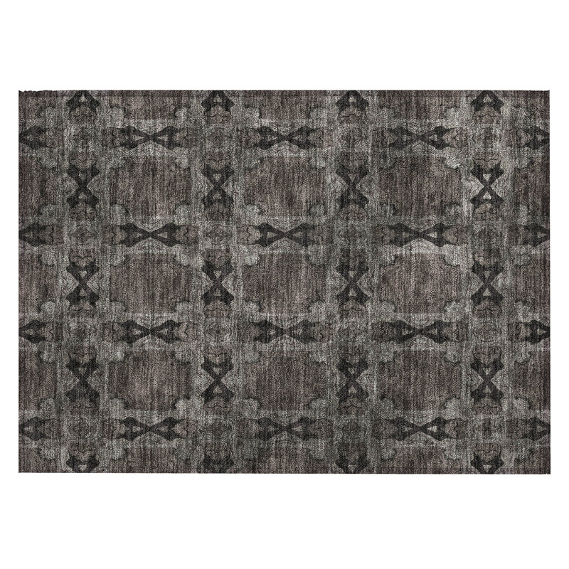 Rectangle Eitaro Area Rug with Non-Slip Backing