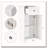 Short Bathroom Storage Cabinet with Adjustable Shelf