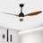 52'' 3 - Blade Indooor Ceiling Fan With Light Kit And Remote, 3 Led Colors, 6 Speed Noiseless Dc Motor & Timer-761387387-761387391