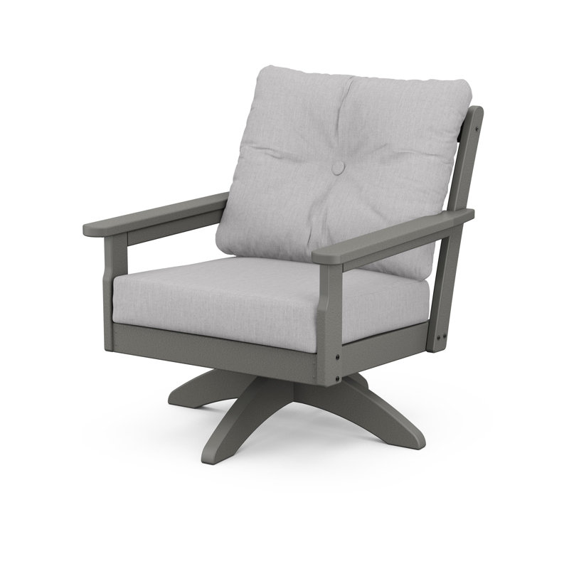 Chaise pivotante à assise profonde Lakeside Vineyard, Gris ardoise, Granit
