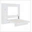 Lit escamotable double pleine grandeur avec tablettes, garde-robe et lumières DEL, blanc-513291371-513291370