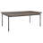 Extendable Solid Wood Top Metal Base Dining Table