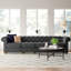 Canapé Chesterfield à accoudoirs roulés en lin 117,6 po Huskins-1802732532