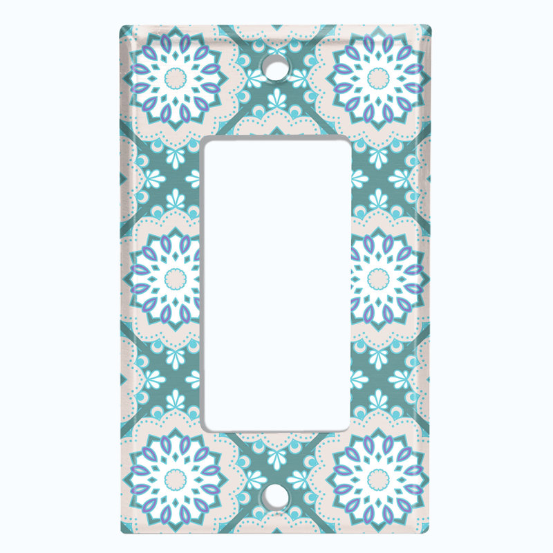 Patterned 1 - Gang Toggle Light Switch Standard Wall Plate