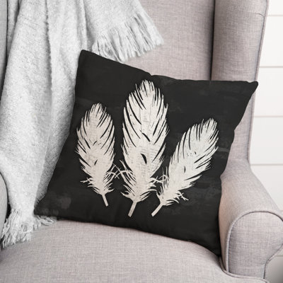 Simple Feathers Square Pillow Cover & Insert