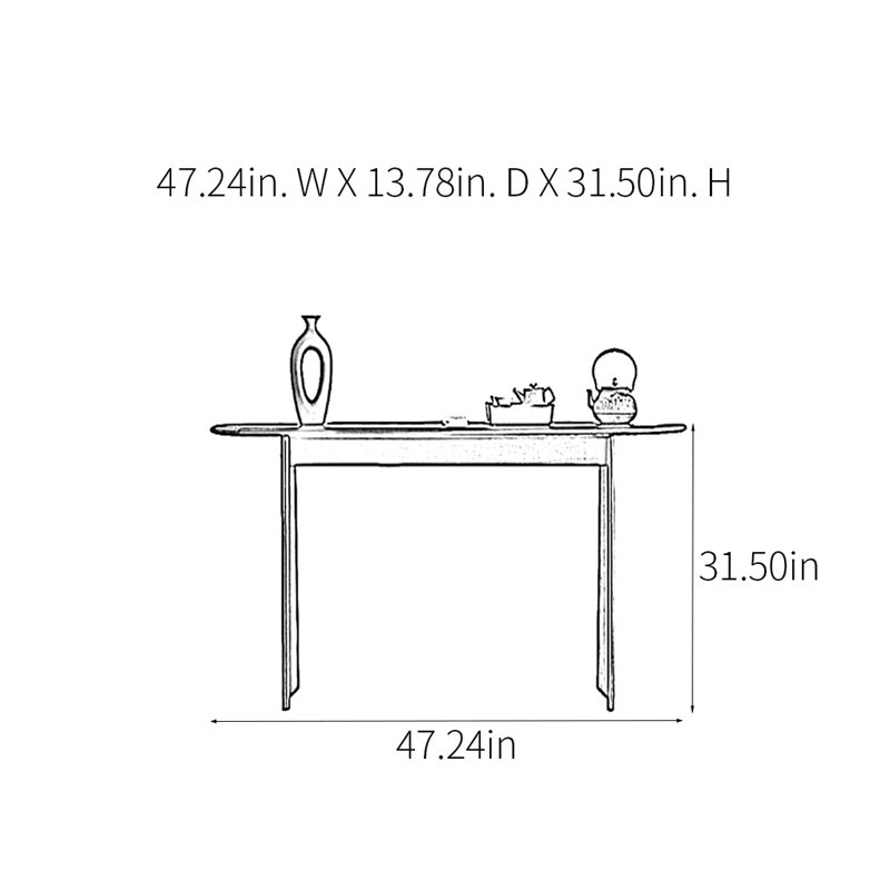 Console Retro, H 31,5 po x l 47,24 po x P 13,78 po