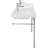 Scarabeo by Nameeks ML 18.5 " 48 " Tall Ceramic Rectangular Bathroom Sink and Overflow Hole-20639253