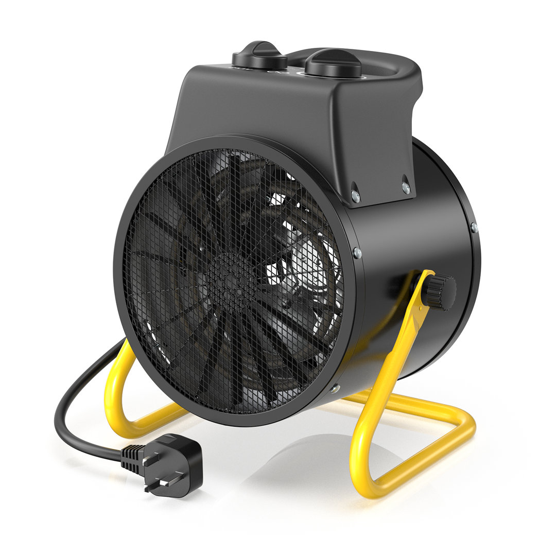 Fan Heater 2000W - Compact Electric Heater, Ideal for Home, Workshop and Construction Site - DAHTEC