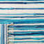 Tapis ivoire / bleu en coton tissé à la main Brogun-24618868