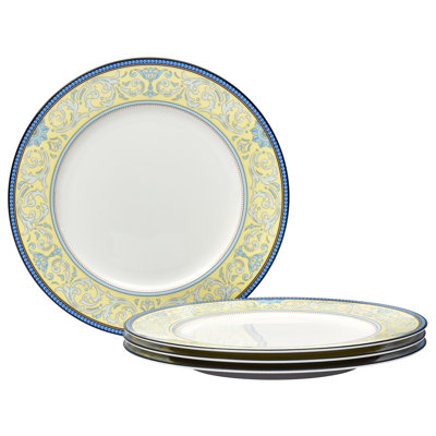 Ensemble de 4 grandes assiettes Noritake Menorca Palace, 10 3/4 po