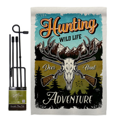 Double Sided 18.5'' H x 13'' W Polyester Animal Flag Set